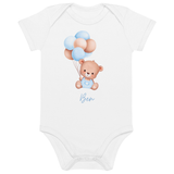 Personalisierter Name Bär Blauer Ballon Body