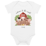 Willkommen bei den Nutztieren der Welt (personalisierter Namens-Bodysuit)