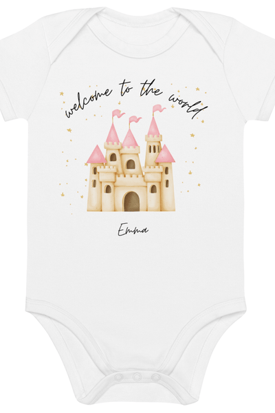 Welcome to the World Princess Castle (Personalised Name Bodysuit)