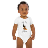My First Halloween Pumpkin Witchy Bear Bodysuit