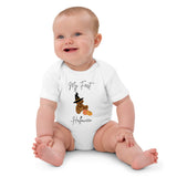 My First Halloween Pumpkin Witchy Bear Bodysuit