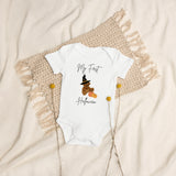 My First Halloween Pumpkin Witchy Bear Bodysuit