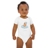 Blue Bear On A Cloud Baby Boy Due Bodysuit