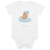 Blue Bear On A Cloud Baby Boy Due Bodysuit