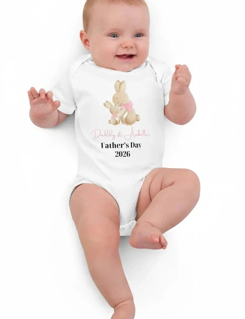 Bunny Father's Day 2025 (Personalised Bodysuit) - Cozy Crew Club