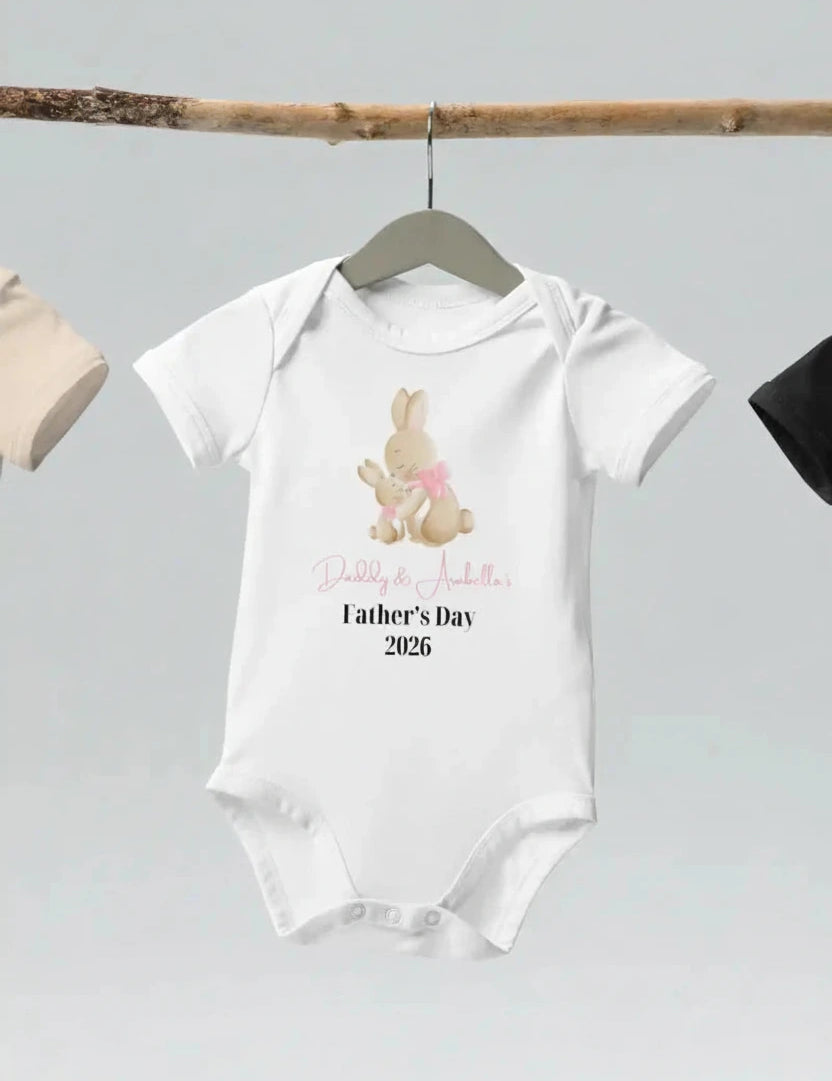 Bunny Father's Day 2025 (Personalised Bodysuit) - Cozy Crew Club