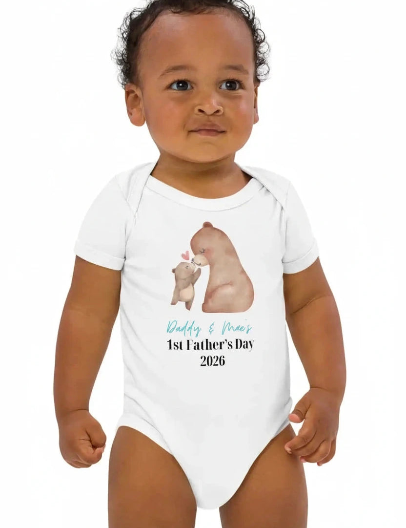 Bear First Father's Day (Personalised Bodysuit) - Cozy Crew Club