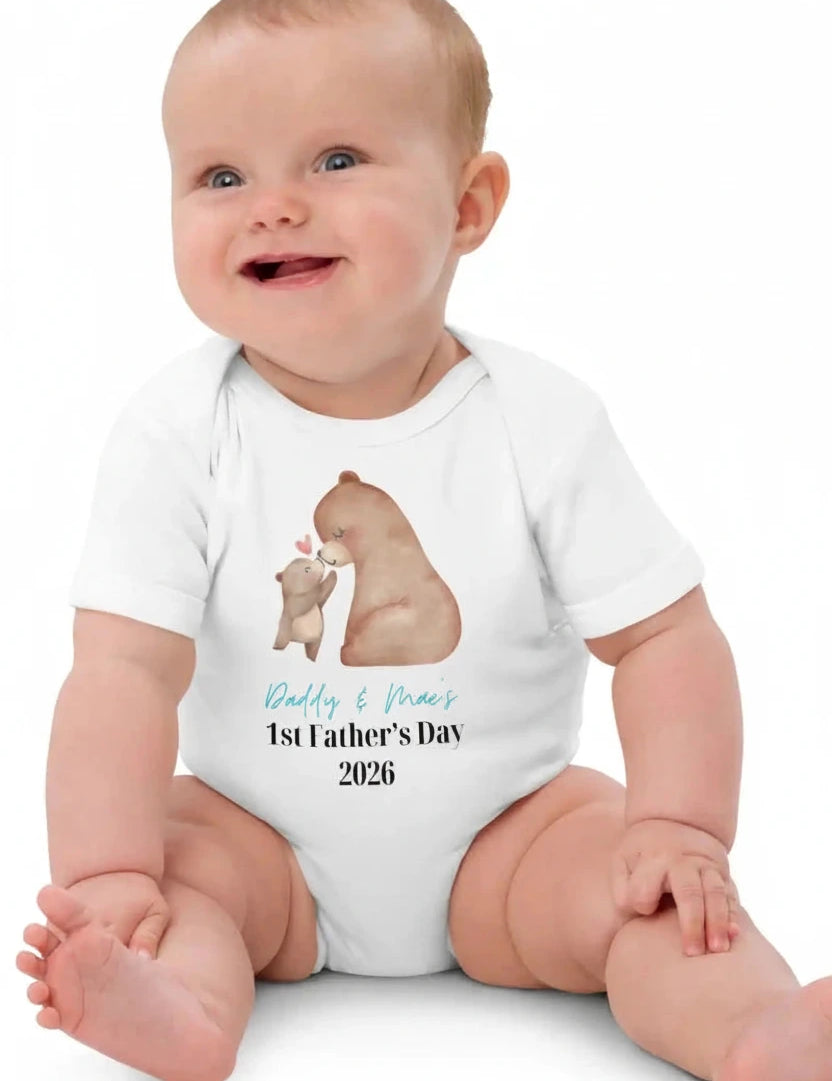 Bear First Father's Day (Personalised Bodysuit) - Cozy Crew Club