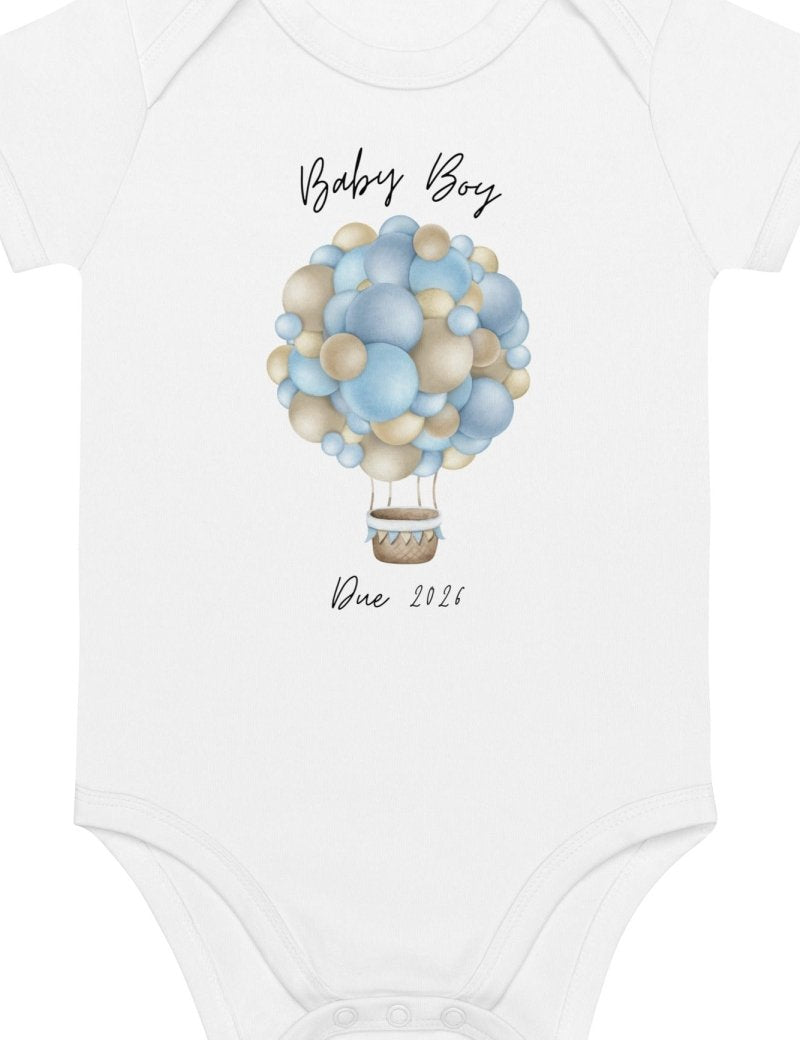 Baby Boy Due (Personalised Name Bodysuit) - Cozy Crew Club