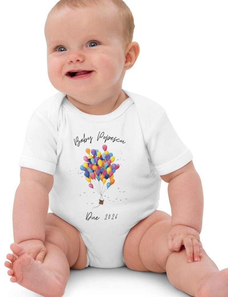 Baby Surname Due (Personalised Name Bodysuit) - Cozy Crew Club