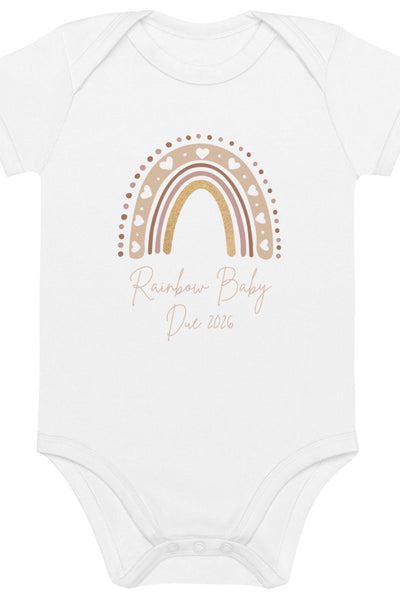 Neutral Heart Rainbow Baby Due Bodysuit