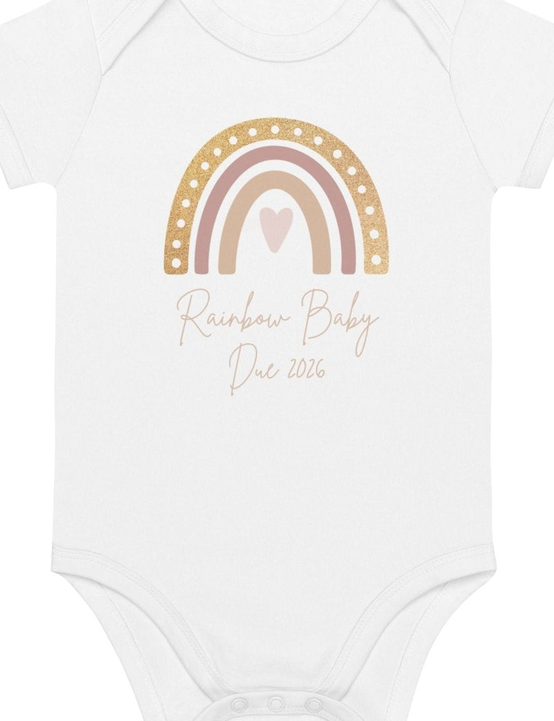 Neutral Rainbow Baby Due Bodysuit - Cozy Crew Club