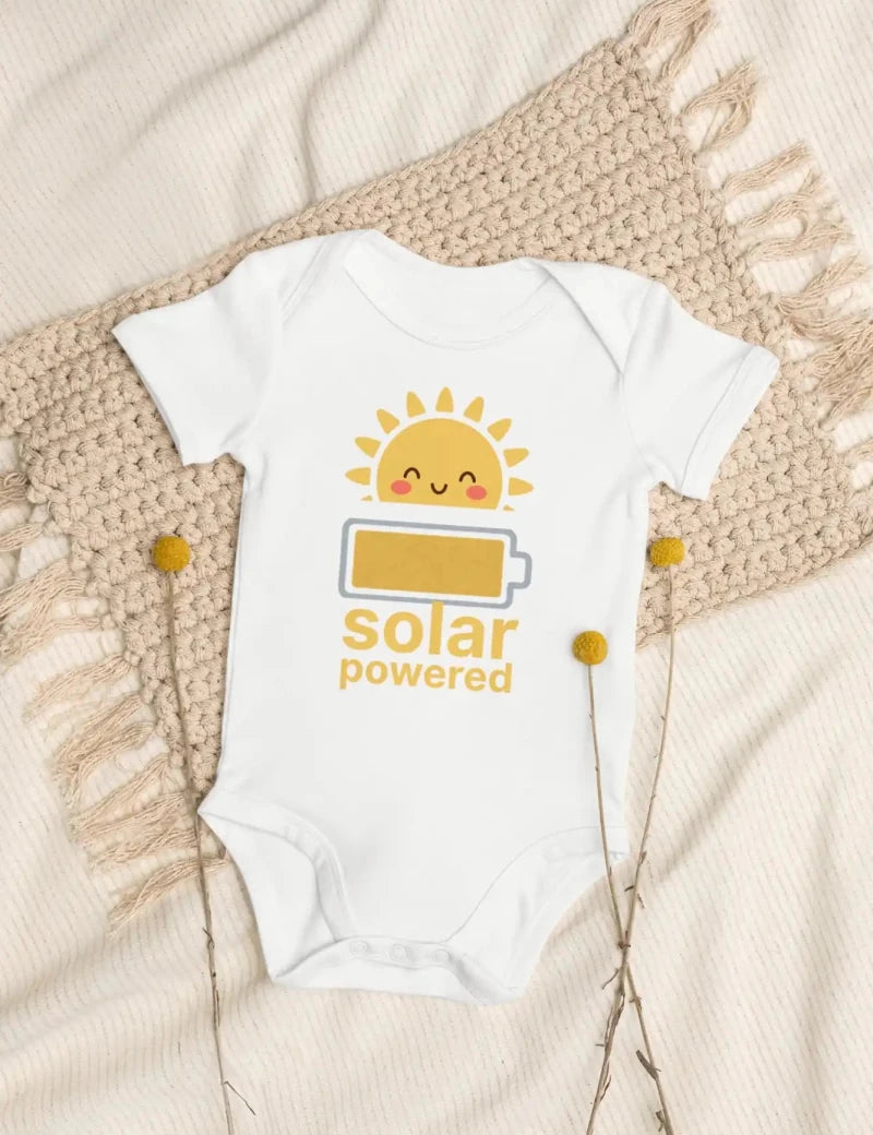 Solar Powered Bodysuit in White - Cozy Crew Club
