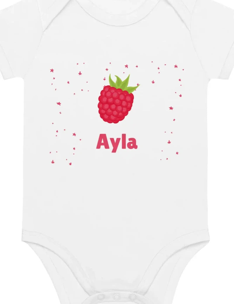 Raspberry Personalised Bodysuit - Cozy Crew Club