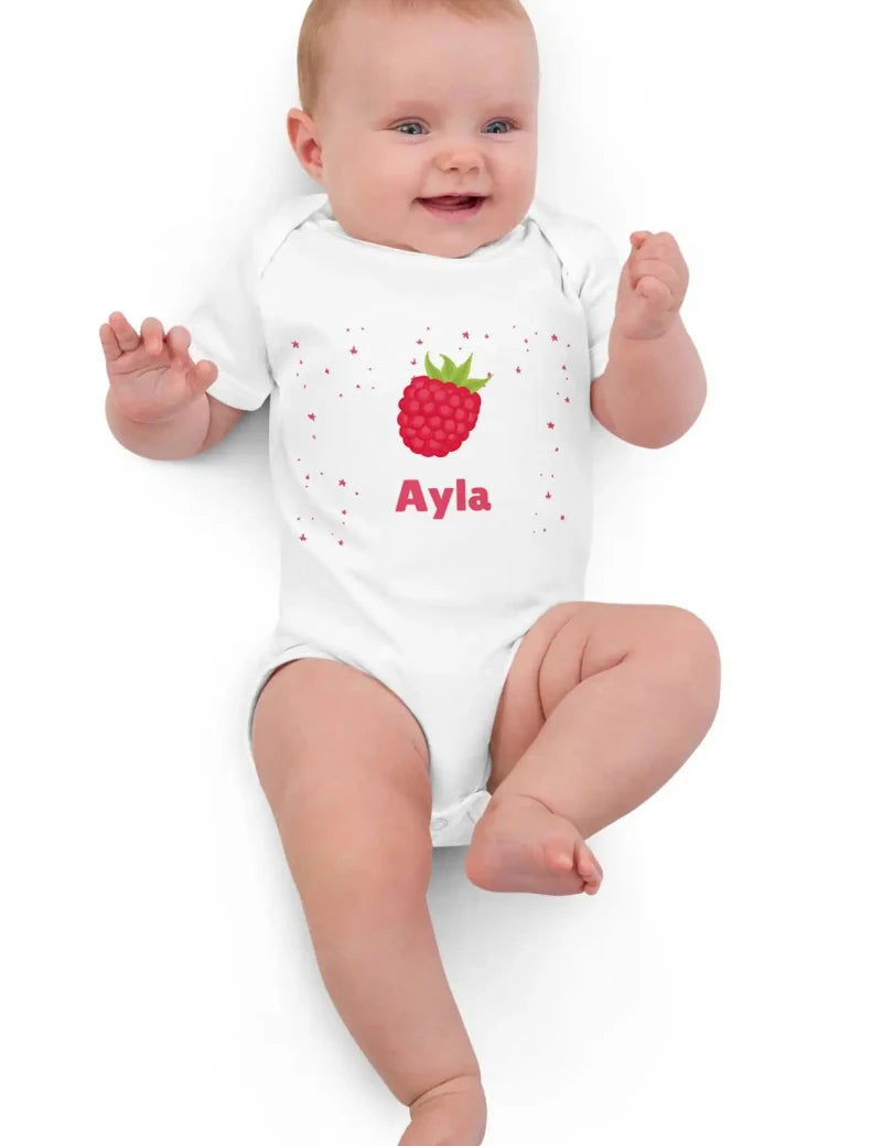 Raspberry Personalised Bodysuit - Cozy Crew Club