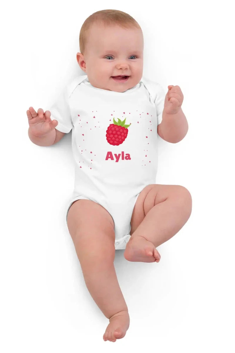 Raspberry Personalised Bodysuit - Cozy Crew Club