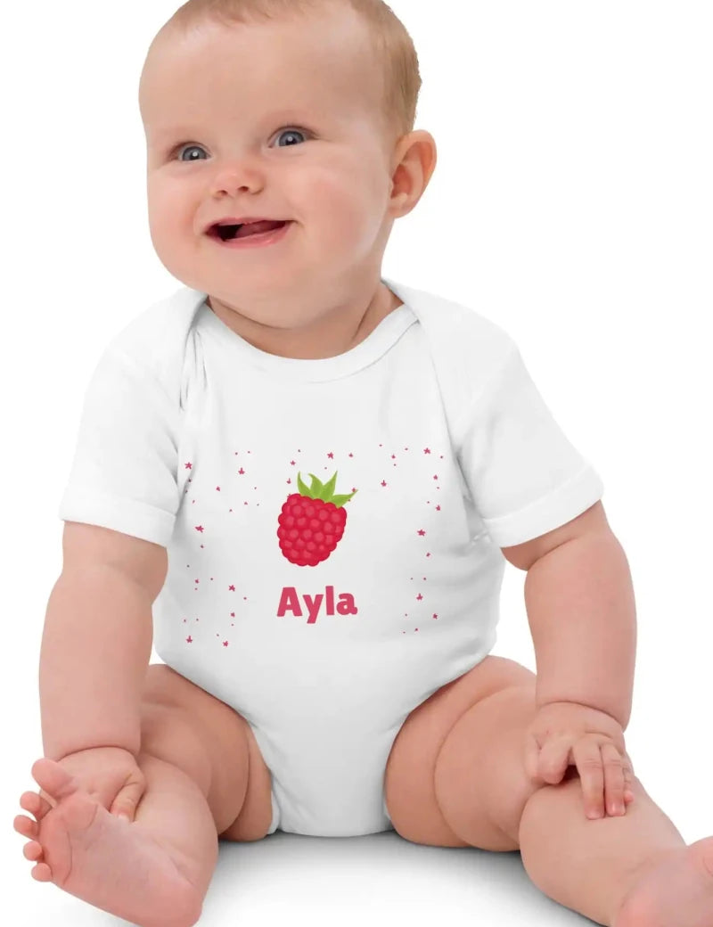 Raspberry Personalised Bodysuit - Cozy Crew Club
