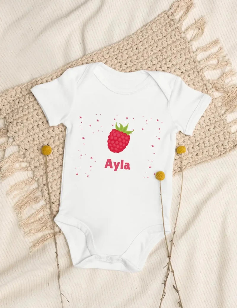 Raspberry Personalised Bodysuit - Cozy Crew Club