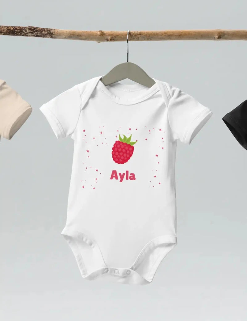 Raspberry Personalised Bodysuit - Cozy Crew Club