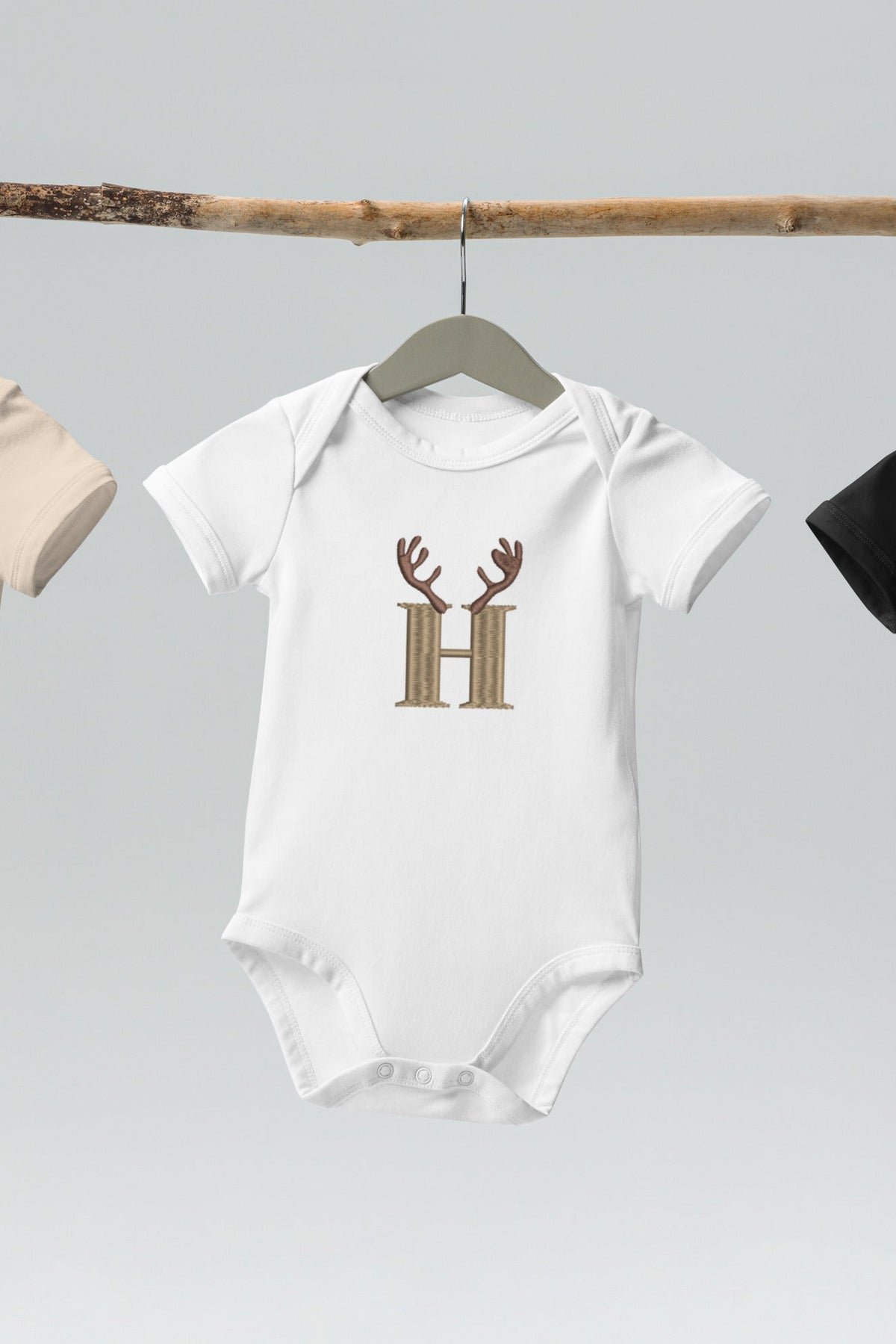 Antlers With Initial Bodysuit Vest