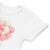 Personalisierter Name Bär Rosa Heißluftballon Body