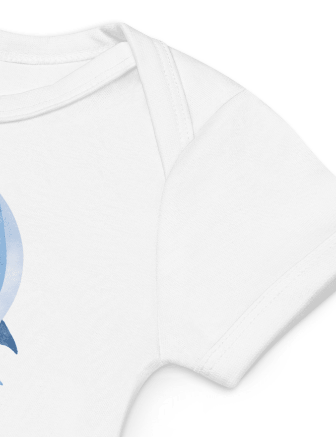 Personalised Name Bear Blue Hot Air Baloon Bodysuit - Cozy Crew Club