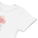 Pink Pram with Balloons Baby Girl Due Bodysuit