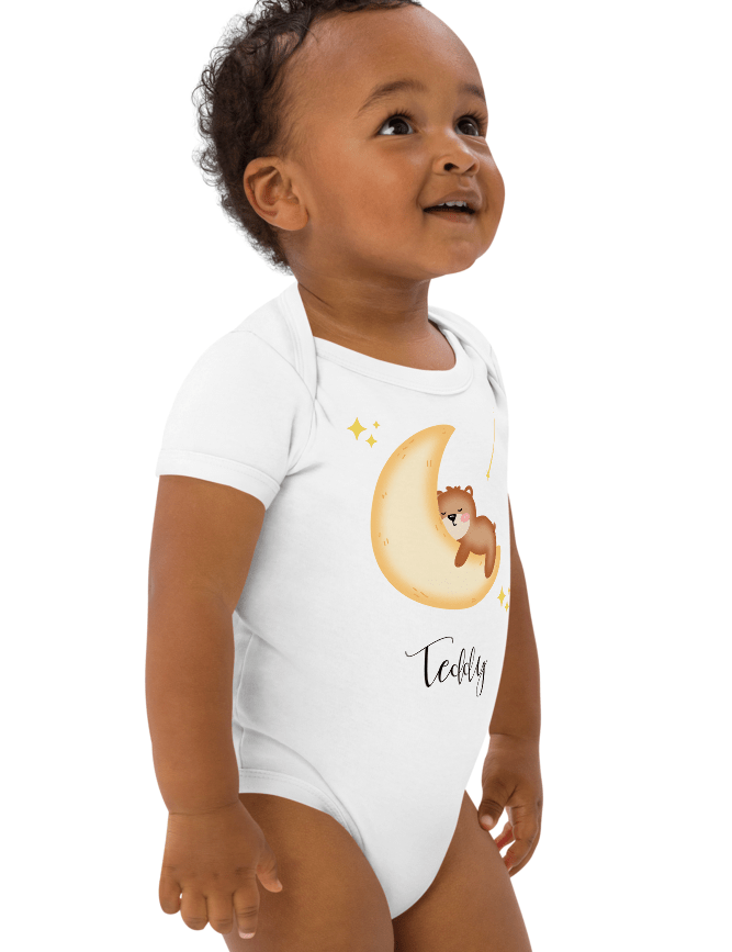 Dreaming Bear (Personalised Name Bodysuit) - Cozy Crew Club