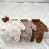 The Fur Bear Lining Fluffy Coat Romper