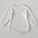 Weißer Erdbeer-Strick-Bodysuit
