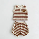 The Bear Beach Stripe Shorts & T-Shirt