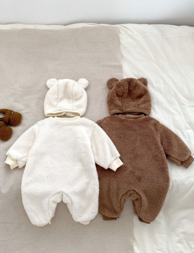 The Love Fur Bear Knitted Hooded Pramsuit - Cozy Crew Club
