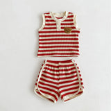 The Bear Beach Stripe Shorts & T-Shirt