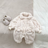The Fur Bear Lining Fluffy Coat Romper