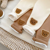 Verdickte gerippte Jogginghose „Little Bear“