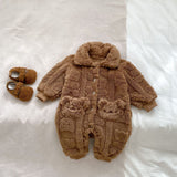 The Fur Bear Lining Fluffy Coat Romper