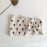 2-teiliges Set aus T-Shirt und Shorts mit süßem Bären-Motiv