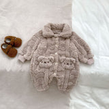 The Fur Bear Lining Fluffy Coat Romper