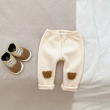 Verdickte gerippte Jogginghose „Little Bear“