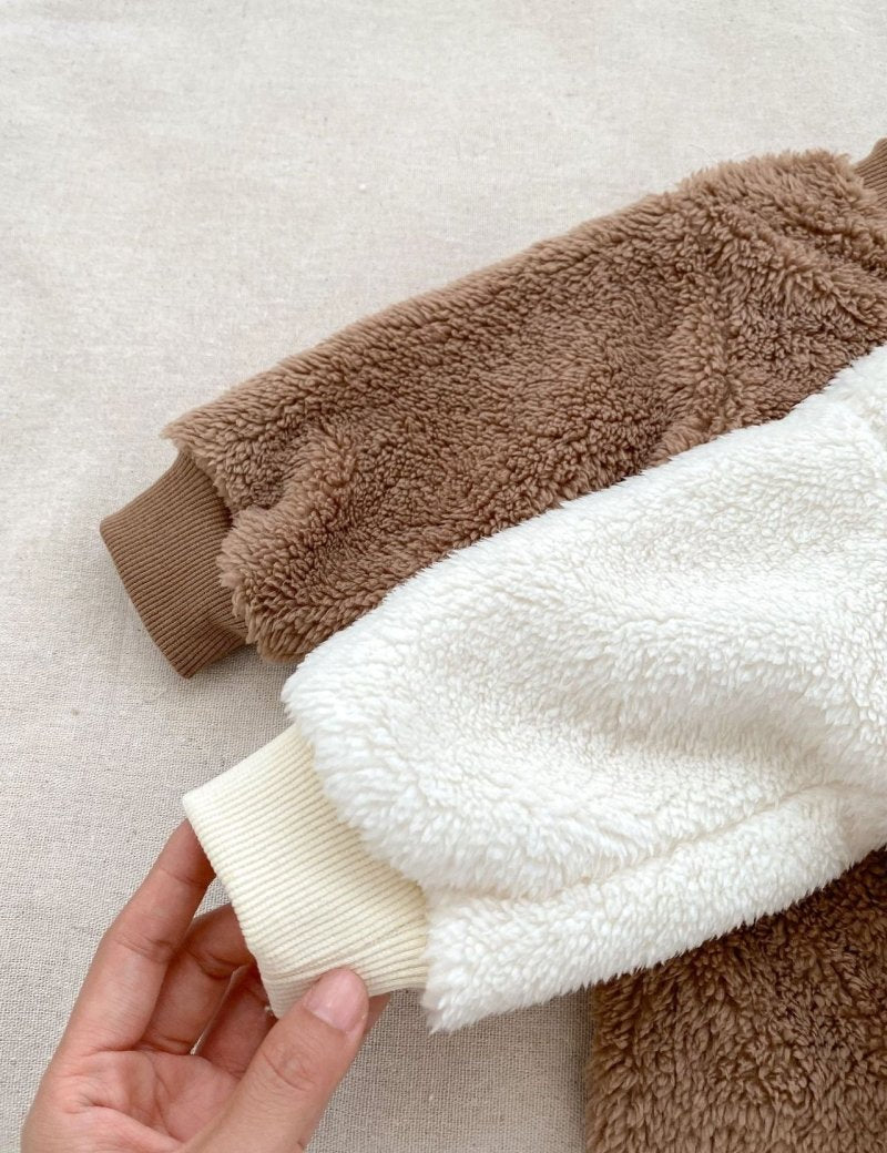 The Love Fur Bear Knitted Hooded Pramsuit - Cozy Crew Club