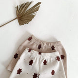 2-teiliges Set aus T-Shirt und Shorts mit süßem Bären-Motiv