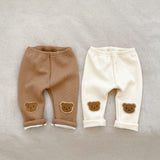 Verdickte gerippte Jogginghose „Little Bear“