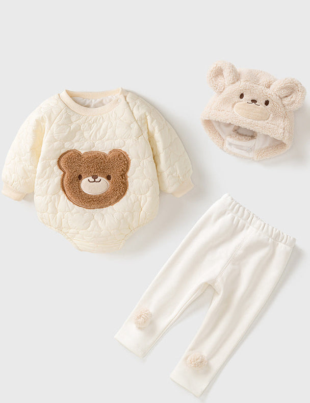 Bear 3 Piece Set (Bodysuit, Leggings, Hat) Cozy Crew Club Outfit Sets mora-uk.myshopify.com bear-3-piece-winter-set-bodysuit-leggings-hat allproducts, Baby, baby collection, bear, bear collection, BFCM-30, China, CHRISTMAS20, clothing, daywear, headband, https://www.alibaba.com/product-detail/2021-Summer-Cotton-Babys-Bear-Print_1600355038752.html?spm=a2700.shop_plser.41413.28.583a3b41hqeqqQ, LINECARD, new in, nonpersonalised, outfit, PADDY10, pramsuit, set, shorts, summersale24, tshirt, WINTER20, zero