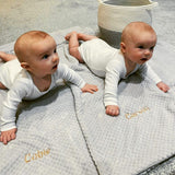 Mora Cocole (Grau) Personalisierte weiche Mikrofaser-Babydecke