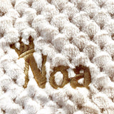 Cocole (Beige) Personalised Microfibre Soft Baby Blanket