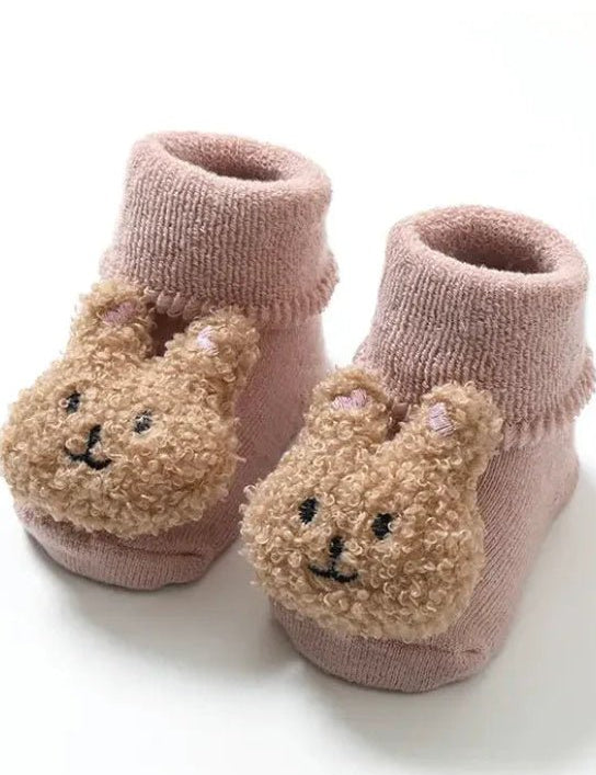 Boucle Teddy Slipper Socks For Little Feet - Cozy Crew Club