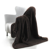 Mora Venus Interior Microfibre Soft Sofa Blanket In Brown
