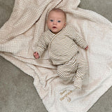 Cocole (Beige) Personalised Microfibre Soft Baby Blanket