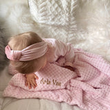 Cocole (Pink) Personalised Microfibre Soft Baby Blanket
