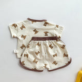 Ensemble 2 pièces t-shirt et short ours